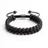 Zweireihiges Lavastein Armband aus echten Natursteinen in elegantem Schwarz – handgefertigt & größenverstellbar